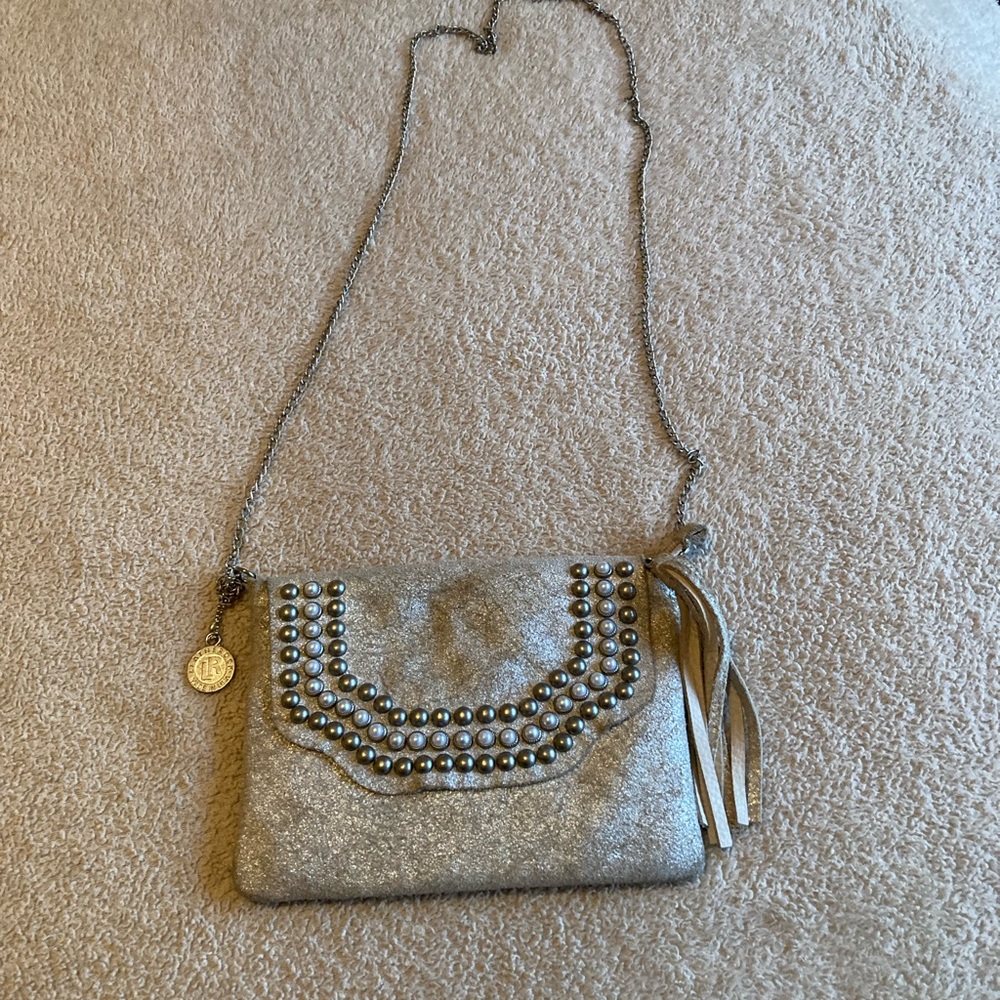 Leatherrock Silver Crossbody Bag